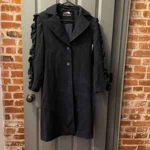 The Fifth Label Trench Coat w Ruffle Sleeves. Size Xxs